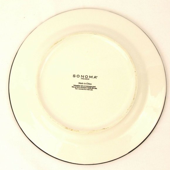 Sonoma Snowman Angel Stars Snack Dessert Plate - Picture 2 of 4